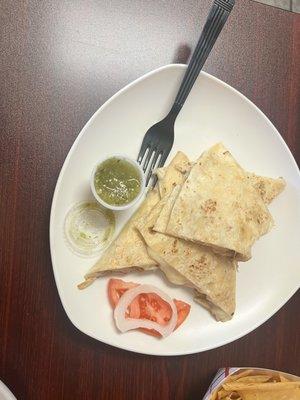 Chicken quesadillas