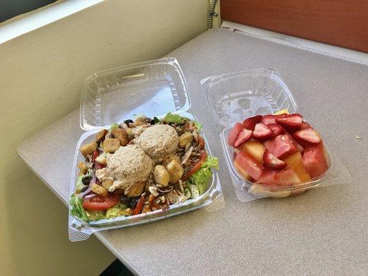 $13 for this huge salad and large side of fruits. Can't beat that!