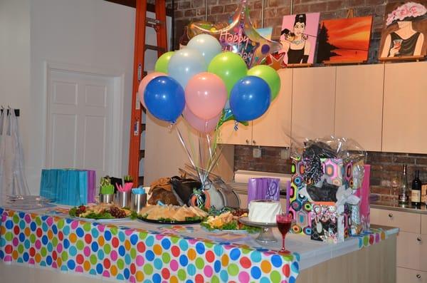 Host your birthday party at ARTini's!