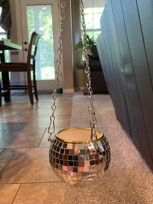 Disco Ball Hanging Planter