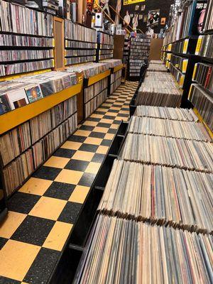 Aisles of vinyl records