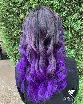 Beautiful Purple/Grey Balayage