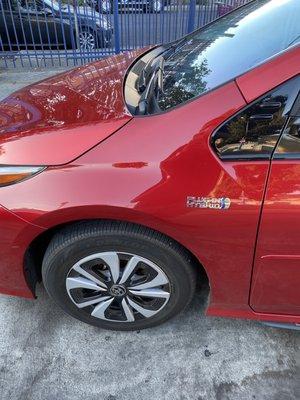 Caliber Collision repair. Is this paint match acceptable?