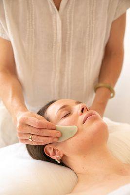 Try gua sha for a fresh, relaxed look and improved skin texture.