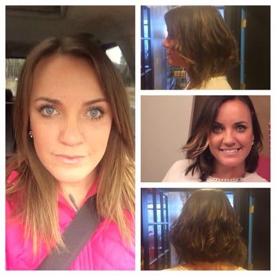 My before & after from Becca Ciaffone!! I've never had my hair this short & I'm loving it!