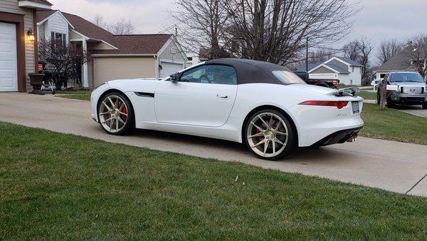 2015 Jaguar F-Type S Convertible, 21" BC Forge EH181