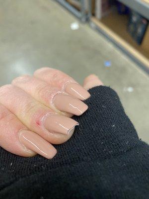 Second broken nail in less than a week after getting a new set.