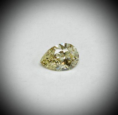 Natural Fancy Yellow Pear Diamond.