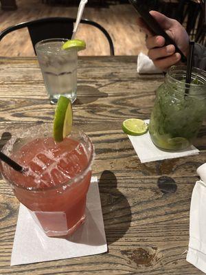 Strawberry Margarita and Mojito