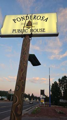 Sign outside streetside