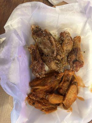 Lemon pepper and hot wings