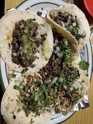 Steak & chicken tacos