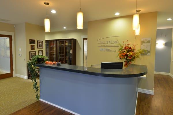 Our lobby and receptionist area