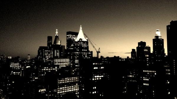 Sunset view from the rooftop sundeck