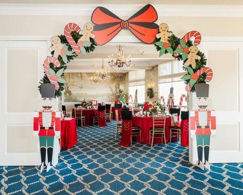 Custom design chair cover: nutcracker theme | photo courtesy of Green Pearl Photography