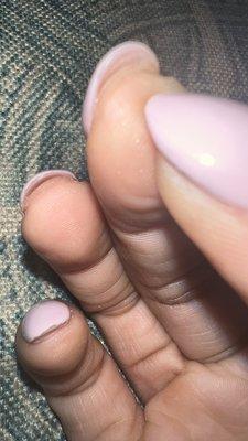 Large gap between acrylic and my actual nail