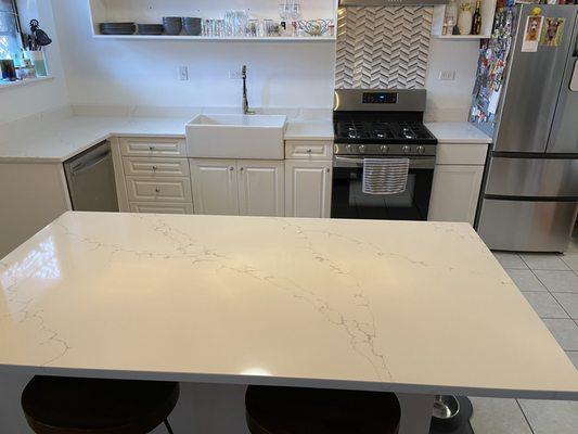 Island and kitchen countertops