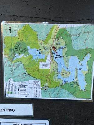 Map at parking lot