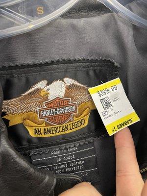 Smh, sure.. Let's go to "Savers" to spend $399.99 on a Harley jacket today. Get real.