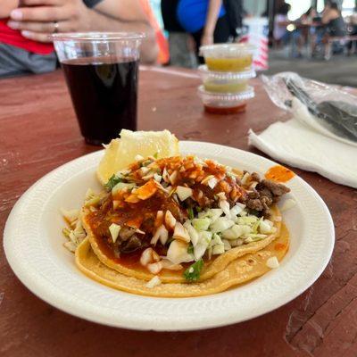 Street tacos $3 (Asada) yummy & greasy just the way I like my "street tacos ".