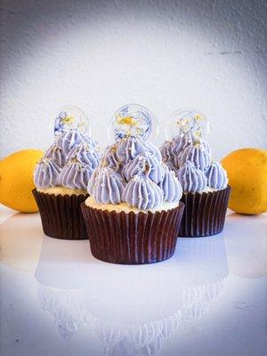 From scratch candied lemon and lavender toppers