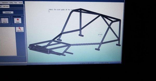 3d cad drawing to get started on an offroad bed cage.