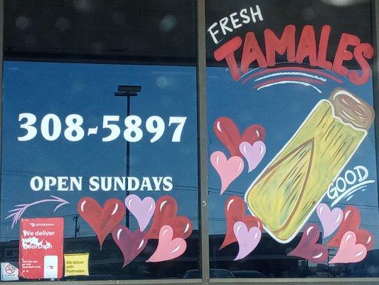 Call them up for great Tamales.