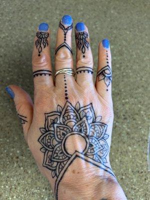 Jagua henna tattoo