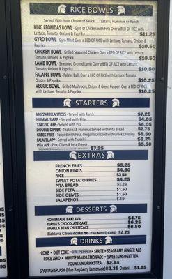 Menu & prices as of 10/11/23.