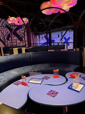 upstairs tables and games