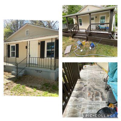 Porch build with tile floor VALUE BOOOSTTTT #contractors #tile #remodeling