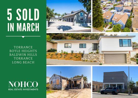 March Madness or Market Madness?!  Back to back months of another 5 residential & multifamily properties SOLD, and the market truly has