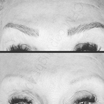 Zoom in to see how the Microblading looks lisle real hair. Come see us and meet the artists.