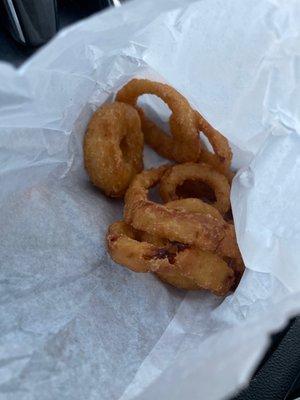 Beer battered onion rings