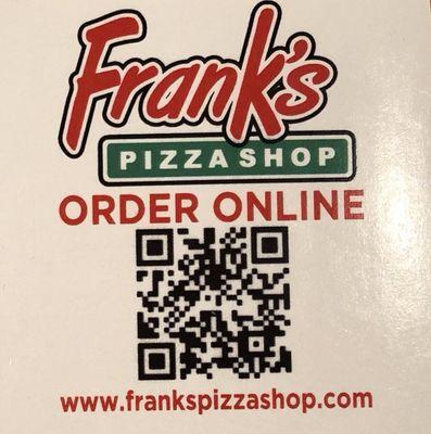 Scan the QR code and you can view the menu.