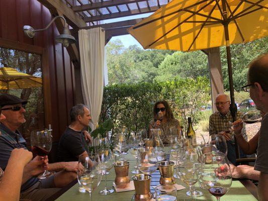 Greg, Rich, Amy, Bob, & Lieutenant Dave having a Fantastic tasting on a Beautiful day. Also Julie, Tina, and Rew not quite in the picture