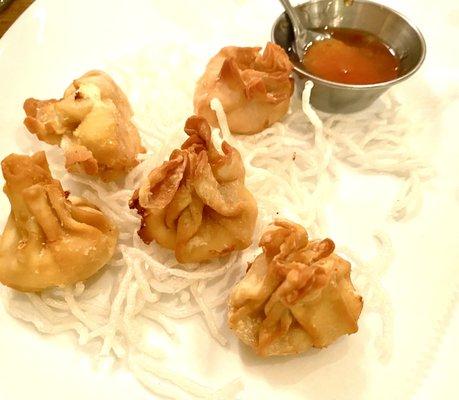 Golden Puff crab appetizer