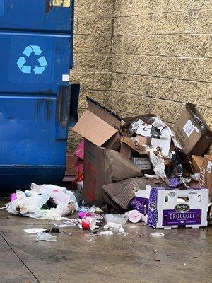 Trash dumpster in front of building 400