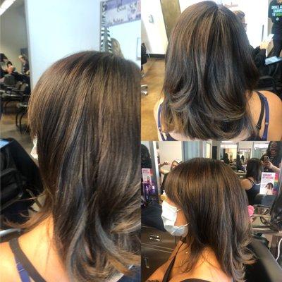 Root touch up & color correct