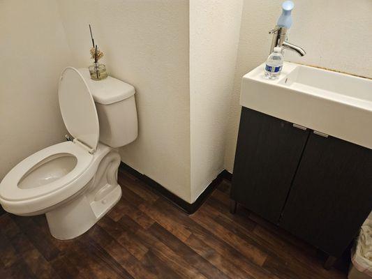 9/21/24 (425) 545-8312) clean bathroom with two types of air fresheners.