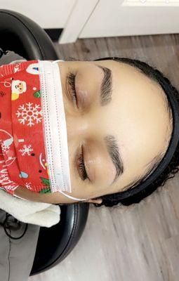 Brow threading and tinting 100%natural and organic products used