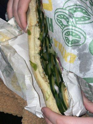 Sandwich extra cucumber