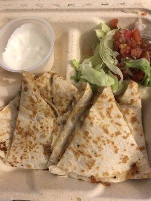 Chicken Quesadilla - I had already eaten too pieces at the time this picture was taken