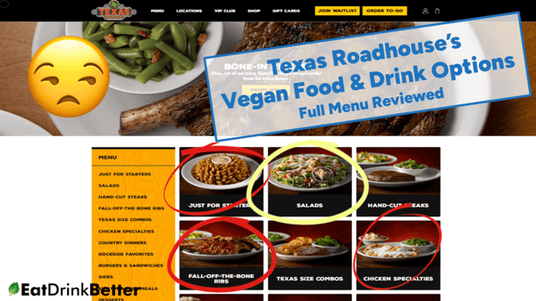 Texas Roadhouse - Vegetarian.