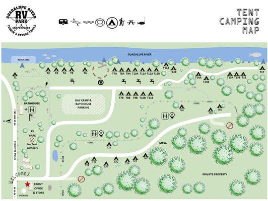 Tent Camping Map