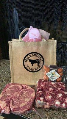 Fresh meats and Valentine's Day swag bag!