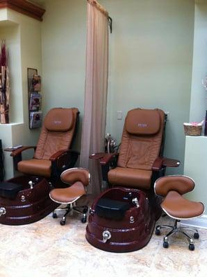 Pedicure chairs.