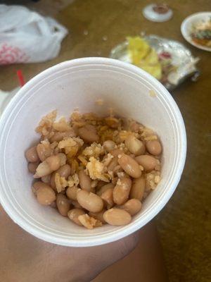 Uncooked beans food was not enjoyable