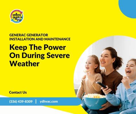 Need a generator install or maintenance service? give us a call today to have one of our experienced technicians service you.