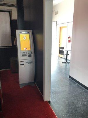 Bitcon ATM conveniently located near the south entrance....leisurely access!